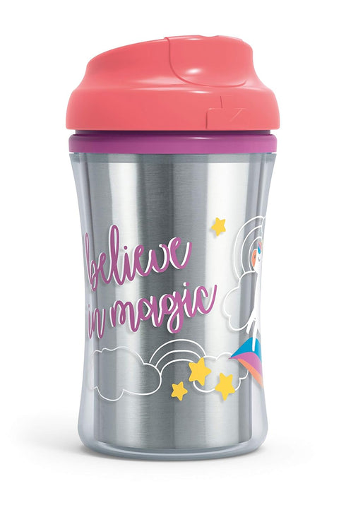 First Essentials by NUK Seal Zone Insulated Cup-Like Rim Sippy Cup, 9 oz, 2 Count (Pack of 1)...