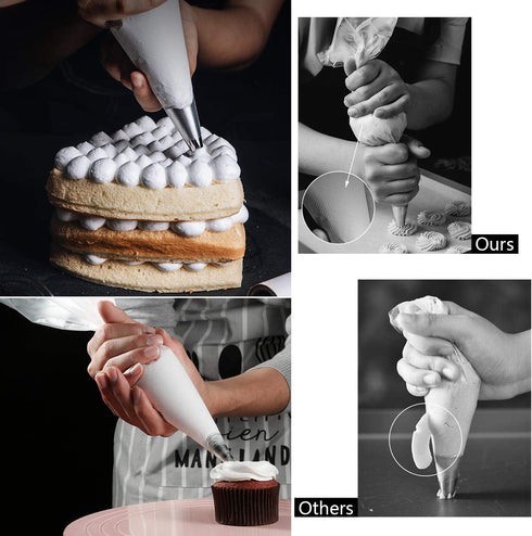 LoveBB 500 Pcs Piping Bags Disposable 10.6 inch Thick Tipless Pastry Bags Icing Frosting Bags for Baking Cookies Cupcake Decorating Supplies...