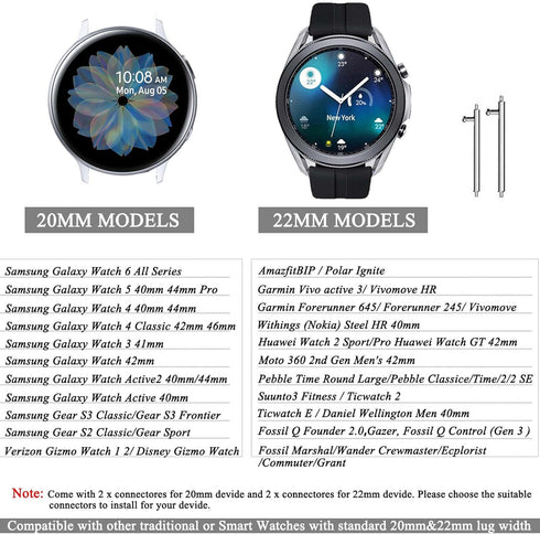 20mm 22mm Scrunchies Watch Bands, Elastic Replacement Bands for Samsung Galaxy Watch 4 5 Pro 6 7 Classic Galaxy Active 1 2 40mm 44mm for Women BWG...