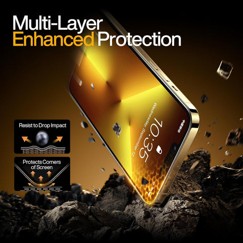 SmartDevil 3 Pack Screen Protector for iPhone 13 Pro Max/iPhone 14 Plus (6.7 Inch) Tempered Glass, HD Clear Film, Easy Installation, Dust-Free & B...