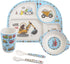 Kids Feeding Set 5 Pcs, Tableware Set for Toddlers Includes Plate Bowl Cup Fork and Spoon Utensil Flatware, Kids Flatware Set Dishwasher Safe, BPA...