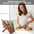 Multipurpose Cookbook Display Stand - Wooden Book Holder Structurally Stable Book Stand Cookbook Holder Brown Farmhouse Recipe Book Holder Suit fo...