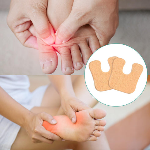 66 Pcs U Shaped Felt Callus Pads, Self-Stick Cushions Protect Calluses from Rubbing on Shoes, Pain Relief Foot Cushion Forefoot Foot Pads for Men ...