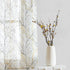 FMFUNCTEX Window Valance Curtains Yellow Grey Tree Branch Print on Semi Sheer White Short Valance for Kitchen Bathroom Rod Pocket Window Treatment...