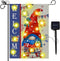 Solar LED Yard Garden Flags, All Seasons Garden Flags Banner 12x18 Double Sided, Welcome Garden Flags for Outside Outdoors Patio Lawn Yard Decorat...