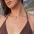 Gold Initial Charm Necklaces for Women, Boho Surfer Beach Letter Necklace 14K Gold Plated A-Z Pendant Alphabet Choker Necklace Personalized Monogr...