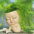 Face Planter Head Planters for Indoor Plants Succulent Cute Mermaid Resin Face Pot with Drainage Hole...