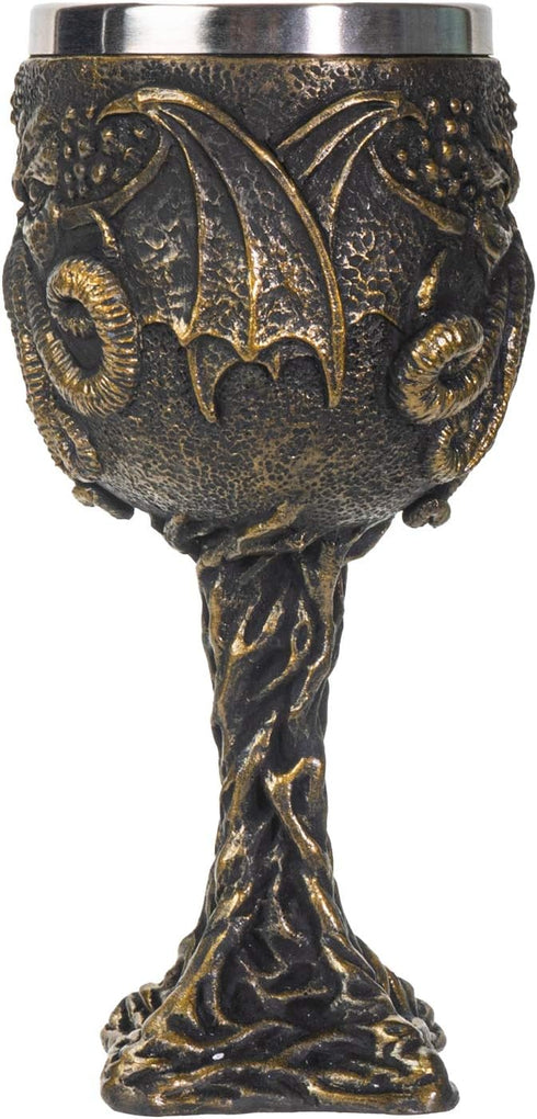 SUMMIT COLLECTION The Call of Cthulhu Sea Monster Goblet Wine Glass 6.75 inches Tall 7 fl oz Gothic Wine Chalice...