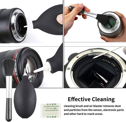 Professional DSLR Camera Cleaning Kit with APS-C Cleaning Swabs, Microfiber Cloths, Camera Cleaning Pen, for Camera Lens, Optical Lens and Digital...