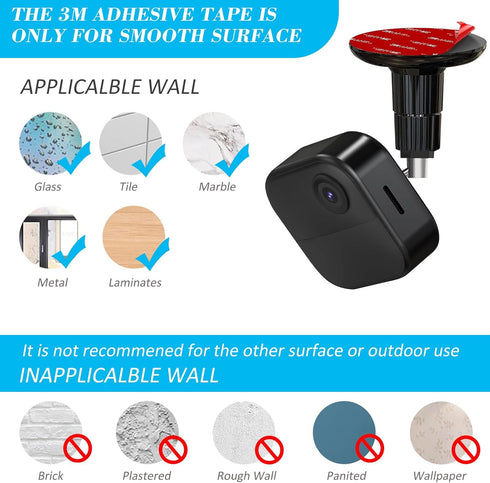 3Pcs Wall Mount Bracket for Blink Outdoor 3rd & 4th Gen, 360 Degree Adjustable Strong Adhesive Mount, 2 Ways Installation VHB Stick On or Screws, ...