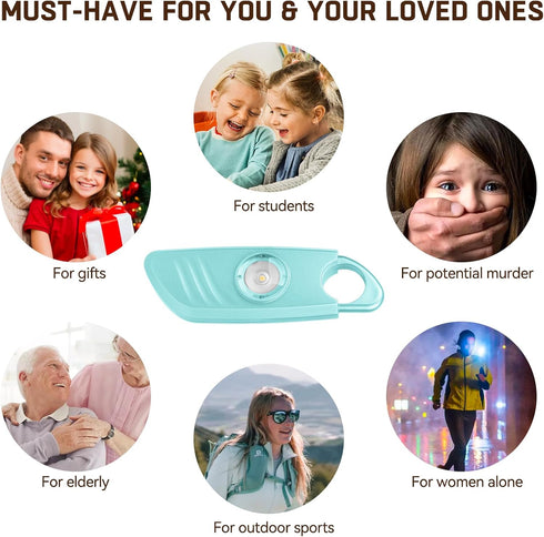 Personal Safety Alarm for Women – 140dB Safe Sound Personal Alarm with Strobe Light, Personal Protection Siren Device for Women, Men, Children, El...