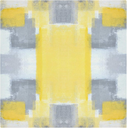 ALAZA Grey and Yellow Abstract Art Painting Cloth Napkins Dinner Napkins Set of 6,Reusable Table Napkins Washable Polyester Fabric for Cocktail Pa...