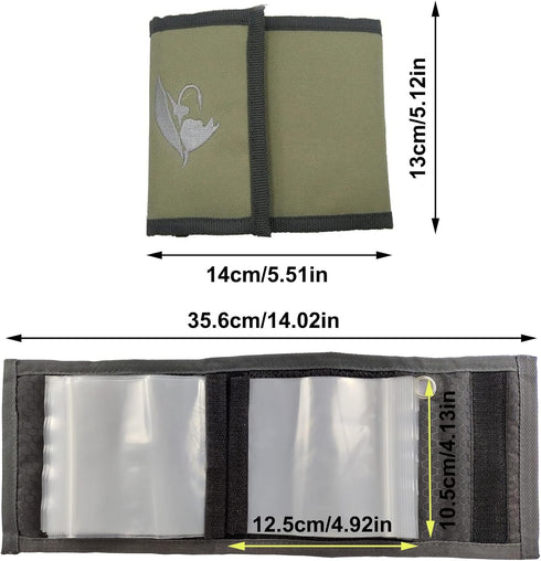 High Grade10 Clear Pocket Leader Wallet Size 4X4 inch Fly Fishing Tippet Case Tippet Storage Fly Fishing Great for Pre-Tied Carp and Catfish Rigs(...