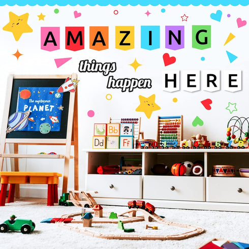 Classroom Bulletin Board Decoration Set Welcome Bulletin Board Wall Door Decor for Kindergarten Preschool Elementary Middle School - Amazing Thing...