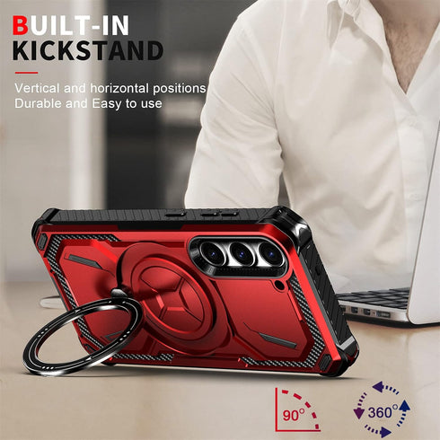Ysnzaq Magnetic Case for Samsung Galaxy S23+, Military Grade Shockproof Heavy Duty Protective with Kickstand Phone Case for Samsung Galaxy S23 Plu...