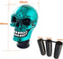 Lunsom Skull Gear Stick Shifter Knob, Resin Gear Shift Head Shifting Stick Handle Car Transmission Fit Automatic Manual Vehicle (Cyan)...