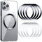 8 Pieces Magnetic Car Charger Metal Rings with Sticker Wireless Universal Metal Rings Compatible with MagSafe Wireless Charger, Black and Silver.....