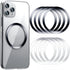 8 Pieces Magnetic Car Charger Metal Rings with Sticker Wireless Universal Metal Rings Compatible with MagSafe Wireless Charger, Black and Silver.....