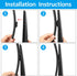X AUTOHAUX Rear Windshield Wiper Blade Arm Set for Volvo XC60 10-11...