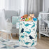 LANGYASHAN Laundry Basket Canvas Fabric Collapsible Organizer Basket for Storage Bin Toy Bins Gift Baskets Bedroom Clothes Children Nursery Hamper...