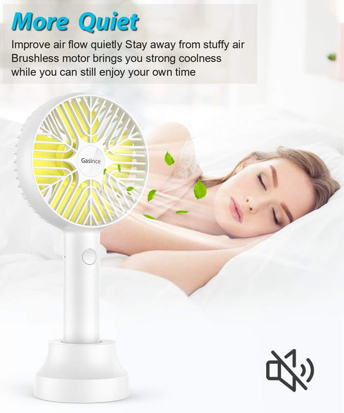 Handheld Fan Mini Fan,Small Personal Portable Fan, USB Desk Fan,Rechargeable Eyelash Fan for Makeup,8-13hours Operated Small Makeup Eyelash Fan fo...