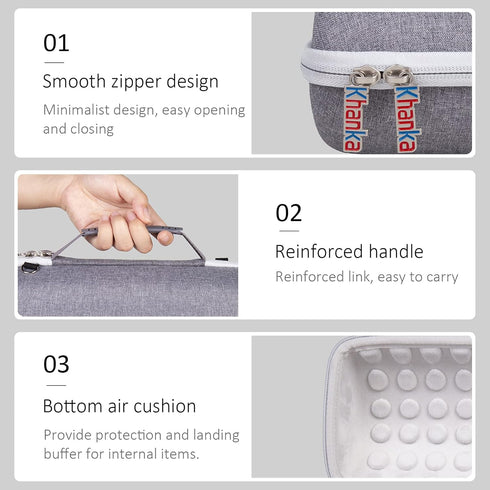 Khanka Carrying Case Replacement for JBL Charge 4/5 Waterproof Portable Bluetooth Speaker. Extra Room for Charger and USB Cable (Gray)...