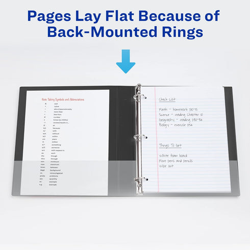 Avery Heavy-Duty 3 Ring Binders, Customizable Cover, 1.5 Inch Binder Slant Rings, 1 Gray Binder (79866)...
