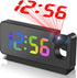 Projection Alarm Clocks for Bedrooms,LED Digital Clock with 180° Rotatable Projector on Ceiling Wall,Snooze Model,12/24H,2-Level Brightness Indoor...