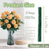 100 Pcs Floral Stems Wire for Paper Flower,14 Inch 2 Gauge Dark Green Floral Stem Wire,Crafting Floral Stem for Flower Arrangements DIY,Bouquet St...