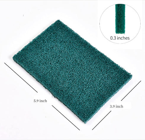 Heavy Duty Scour Pads Sponge Dish Scrubber Non-Scratch Green Reusable Household Scrub Pads for Kitchen and Dish Cleaning Tool (12Pcs)...