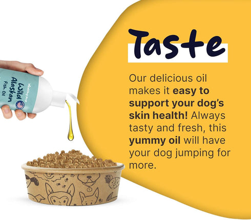 Wild Alaskan Salmon Oil for Dogs with Pollock Oil - 8 oz of Pollock and Salmon Oil, Omega 3 Fish Oil, EPA, and DHA - Dogs Skin and Coat Supplement...