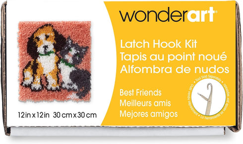 Wonderart Best Friends Latch Hook Kit, 12" X 12"...