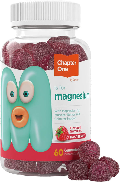 Chapter One Magnesium Gummies, Great Tasting Magnesium for Kids, Calm Kids Magnesium, Magnesium Gummies for Women and Men, Certified Kosher, (60 F...