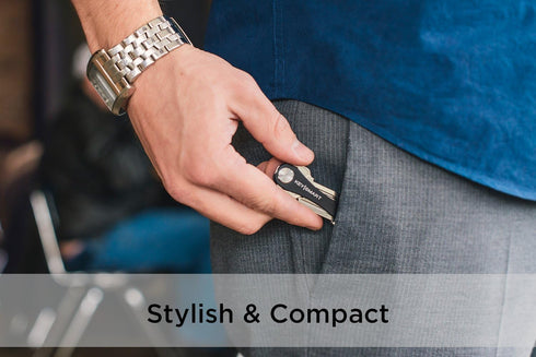 KeySmart Classic - Compact Key Holder and Keychain Organizer (up to 14 Keys) (Black)...