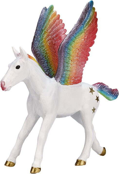 MOJO Pegasus Baby Rainbow Realistic Fantasy Toy Replica hand painted figurine...