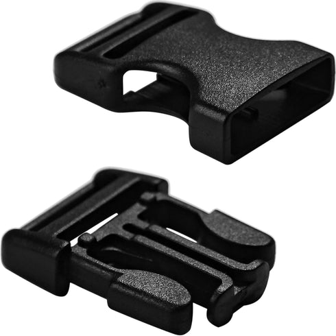 Buckles for 3/4 inch Wide Webbing Straps: Quick Side Release Buckles 10 set and Tri-Glide Slide 20 pcs Fit 0.75" Nylon Web Belt, Plastic Snap Fast...