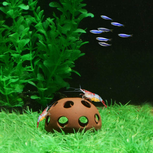 Saim Aquarium Decorations Ceramic Rock Cave Shrimp Hides for Aquarium Fish Tank Decoration Breeding Hiding Spots Holes...