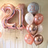 40 Inch Rose Gold 21 Number Balloons Giant Jumbo Huge 12 or 21 Foil Mylar Helium Number Digital Balloons Rose Gold Birthday Mylar Digital Balloons...