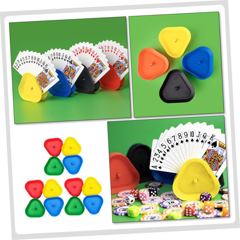 VICASKY 12pcs Poker Stand Playing Card Holder 7 Year Old Boy Hands- Card Holder Stocking Stuffers for Teen Boys Poker Organizer Game Card Reader P...