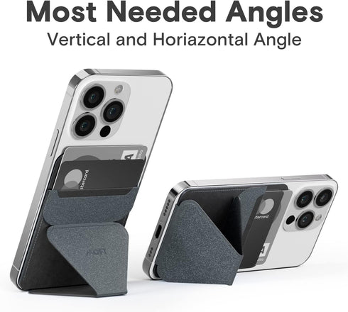 MOFT Phone Stand with 3M Adhesive for Android, iPhone and Most Smartphones, 2 Viewing Angles, Slim Wallet Stand (Starry Grey)...