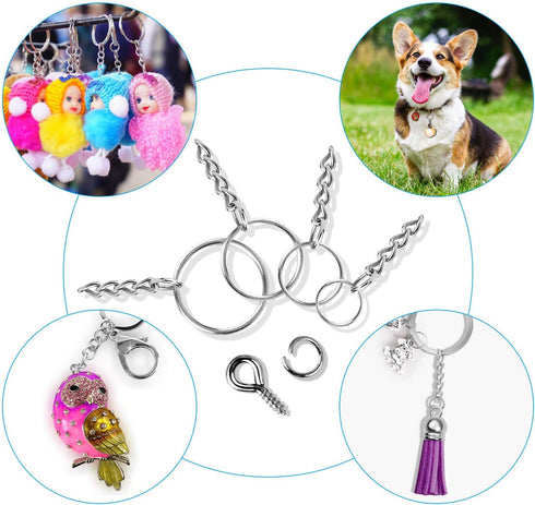 Key Chain Rings, Shynek 360Pcs Key Rings Bulk with Jump Rings and Screw Eye Pins...