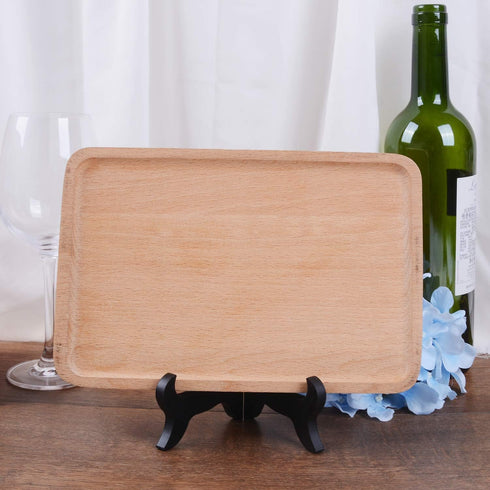 6 Packs Black Wooden Display Stand Plate Holder Easels Picture Frame Holder (5 inch)...