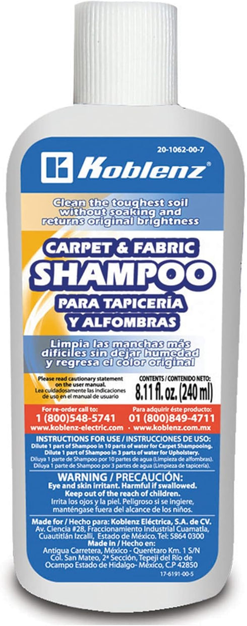Koblenz 45-0996-00-7 Carpet-Upholstery Cleaner Kit, Fits All 1 1/4 in Wet-Dry Vacuums, White+Clear View Extractor Shield...