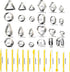 Yayatty 61 PCS Polymer Clay Earring Kit, 24 PCS Polymer Clay Earring Cutters Molds, 12 Color Modeling Soft Clay with Rollers, Ear Hooks for Polyme...
