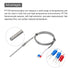 MECCANIXITY 2pcs PT100 RTD Thermocouple Stainless Steel M8 Temperature Sensor Probe -50 to 1300C 10ft 5x100mm...