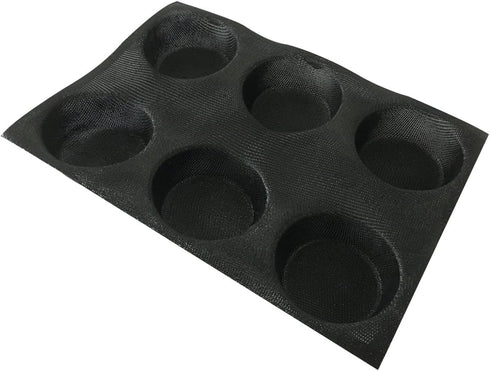 Bluedrop Silicone Bun Bread Form Round Shape Bread Tray Perforated Bakery Molds...