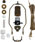 Creative Hobbies Lamp Kit for Liquor Bottles, Wine Bottles - Includes All Adapters, Socket, Cord and Harp (Antique)...