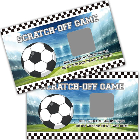 50 Pack Soccer Theme Scratch Off Game, Soccer Scratch Card for Baby Shower Birthday Party Lottery Game Group Games Enterprises Activity, Gifts for...