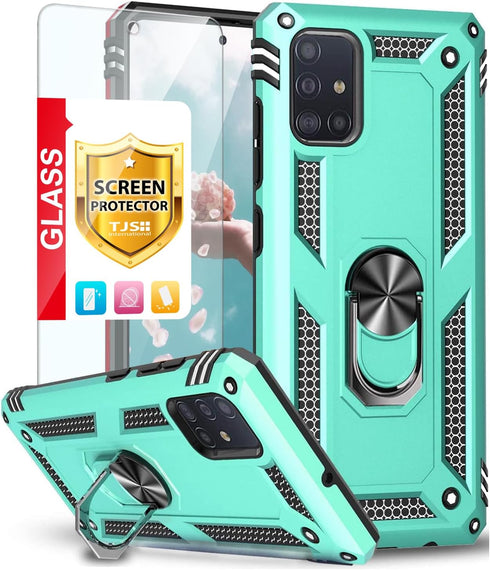 TJS Phone Case Compatible with Samsung Galaxy A71 5G/A91/M80s (Not Fit Galaxy A71 4G/Verizon Galaxy A71 5G UW), with [Tempered Glass Screen Protec...