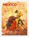 Mexico - Bullfighting Matador - Vintage Travel Poster by Carlos Ruano Llopis c.1944 - Fine Art Matte Paper Print (Unframed) 11x14in...